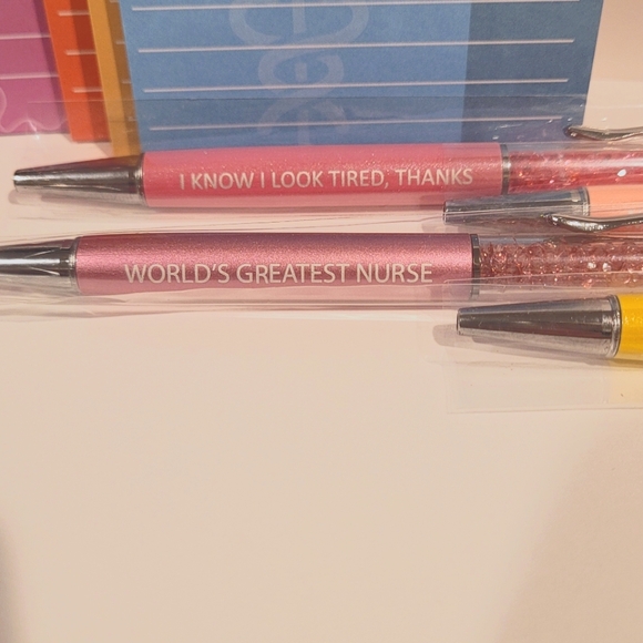 🖤 Inspirational Nurse Sticky Note Pads & Pens NWT - Picture 7 of 11